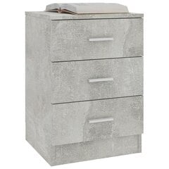 Yöpöydät 2 kpl betoninharmaa 38x35x56 cm lastulevy hinta ja tiedot | Yöpöydät | hobbyhall.fi