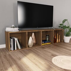 Kirjahylly / TV-taso ruskea tammi 36x30x143 cm tekninen puu hinta ja tiedot | Hyllyt | hobbyhall.fi