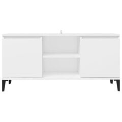 TV-taso metallijaloilla valkoinen 103,5x35x50 cm hinta ja tiedot | TV-tasot | hobbyhall.fi