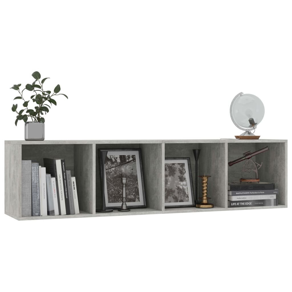 Kirjahylly/TV-taso betoninharmaa 143x30x36 cm hinta ja tiedot | Hyllyt | hobbyhall.fi