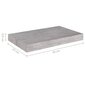 Kelluvat seinähyllyt 4 kpl betoninharmaa 40x23x3,8 cm MDF hinta ja tiedot | Hyllyt | hobbyhall.fi