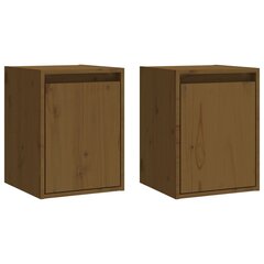 Seinäkaapit 2 kpl hunajanruskea 30x30x40 cm täysi mänty hinta ja tiedot | Hyllyt | hobbyhall.fi