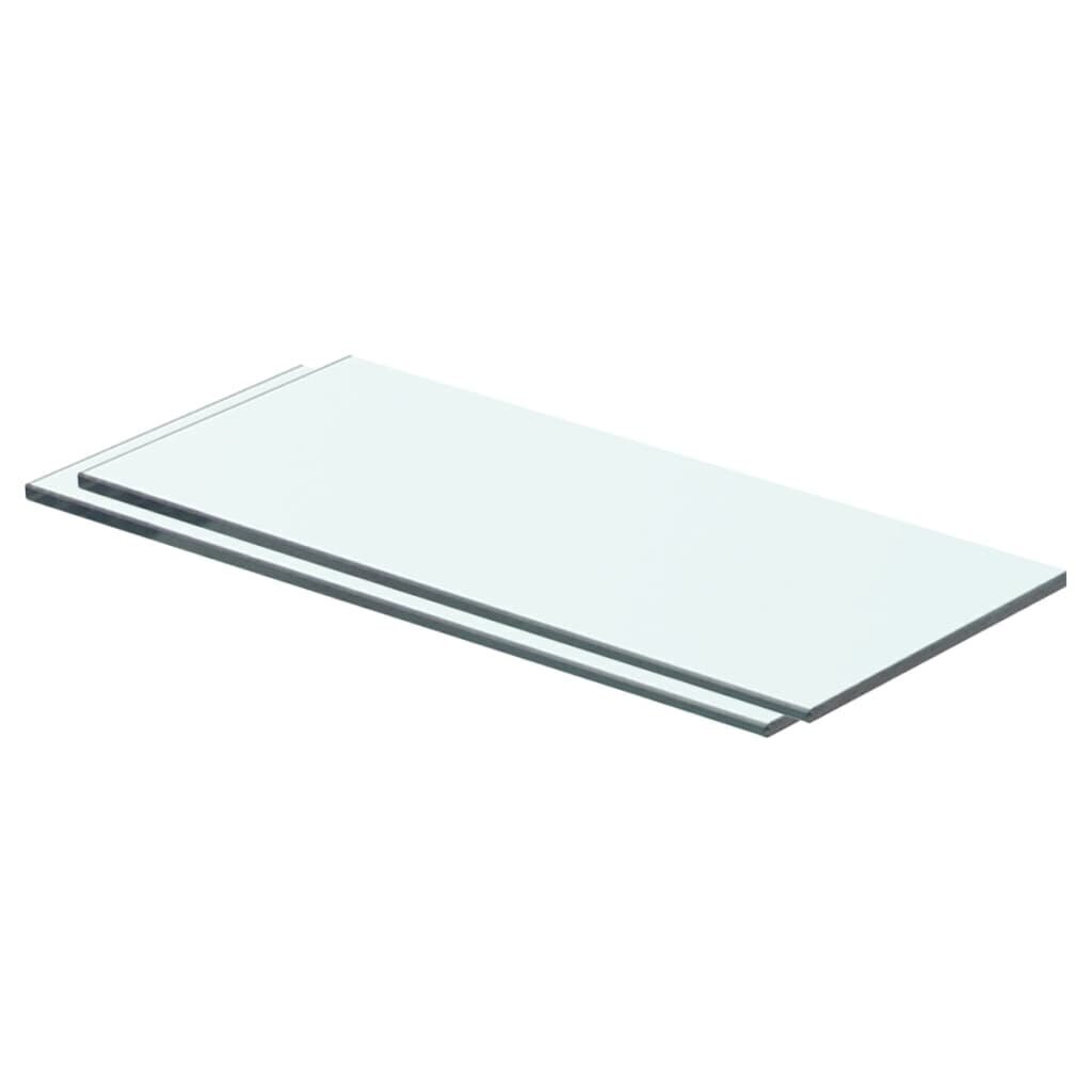 Hyllyt 2 kpl kirkas lasi 40x12 cm hinta ja tiedot | Hyllyt | hobbyhall.fi