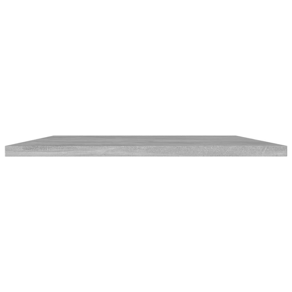 Kirjahyllytasot 4 kpl betoninharmaa 80x40x1,5 cm lastulevy hinta ja tiedot | Hyllyt | hobbyhall.fi