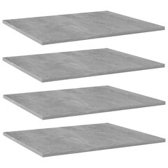 Kirjahyllytasot 4 kpl betoninharmaa 60x50x1,5 cm lastulevy hinta ja tiedot | Hyllyt | hobbyhall.fi