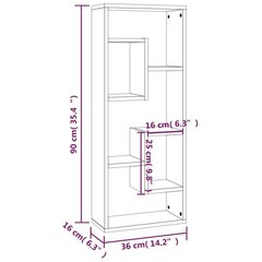 Seinähylly ruskea tammi 36x16x90 cm tekninen puu hinta ja tiedot | Hyllyt | hobbyhall.fi