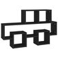 Seinähylly autonmuotoinen musta 82x15x51 cm levy hinta ja tiedot | Hyllyt | hobbyhall.fi