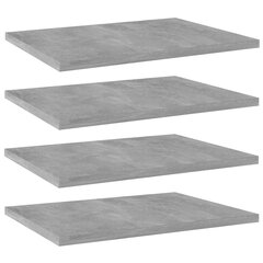 Kirjahyllytasot 4 kpl betoninharmaa 40x30x1,5 cm lastulevy hinta ja tiedot | Hyllyt | hobbyhall.fi