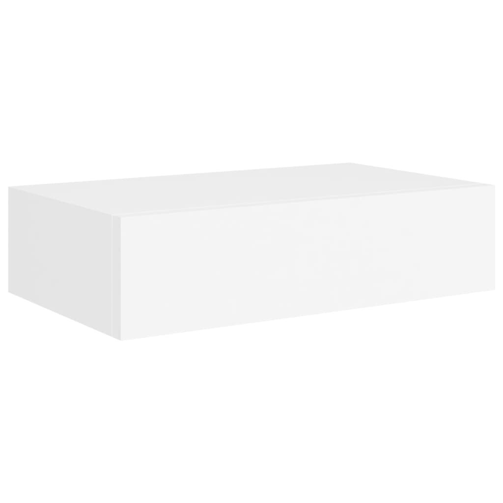 Seinälaatikkohylly valkoinen 40x23,5x10 cm MDF hinta ja tiedot | Hyllyt | hobbyhall.fi