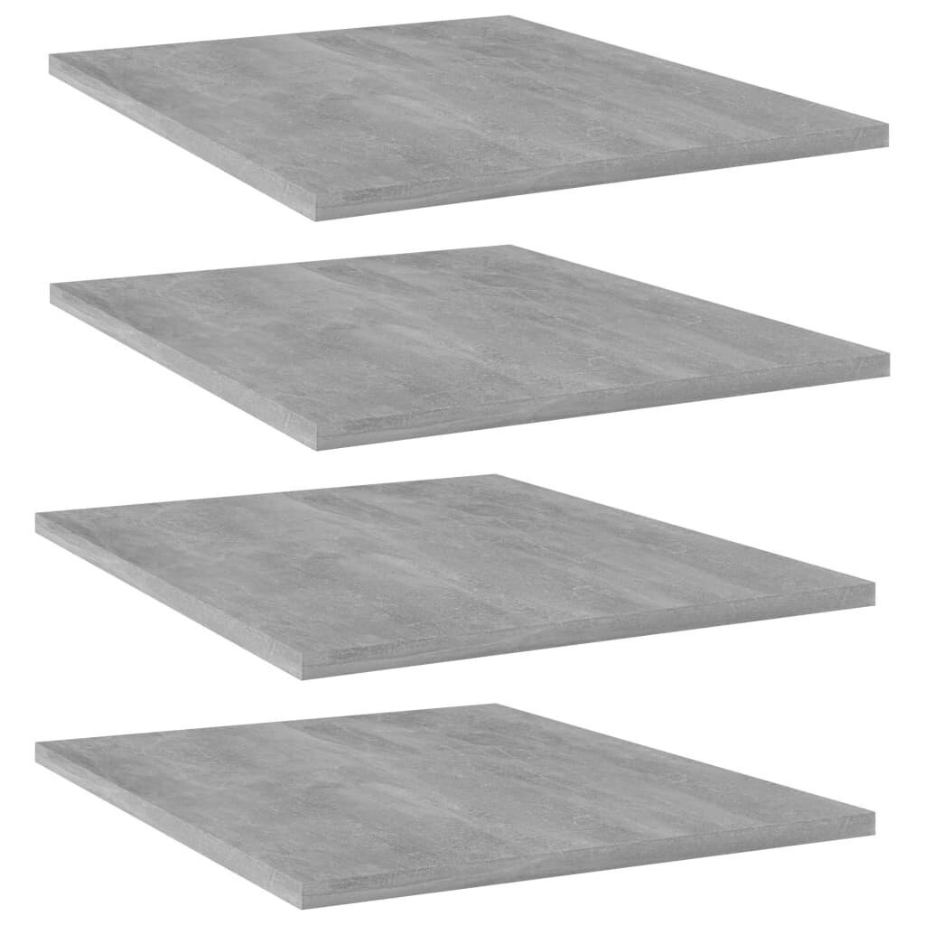 Kirjahyllytasot 4 kpl betoninharmaa 40x50x1,5 cm lastulevy hinta ja tiedot | Hyllyt | hobbyhall.fi