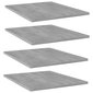 Kirjahyllytasot 4 kpl betoninharmaa 40x50x1,5 cm lastulevy hinta ja tiedot | Hyllyt | hobbyhall.fi