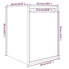 Seinäkaappi hunajanruskea 30x30x40 cm täysi mänty hinta ja tiedot | Hyllyt | hobbyhall.fi