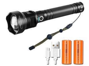 Tehokas vankka LED-taskulamppu 15000lm 1000m USB Zoom hinta ja tiedot | Ajovalot | hobbyhall.fi