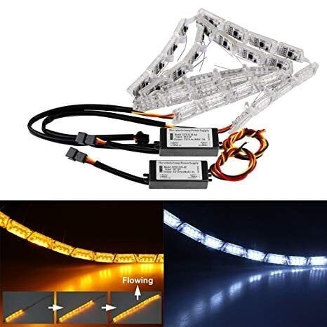 LED DRL-VALOT + dynaaminen suuntavalaisin 12V hinta ja tiedot | Ajovalot | hobbyhall.fi