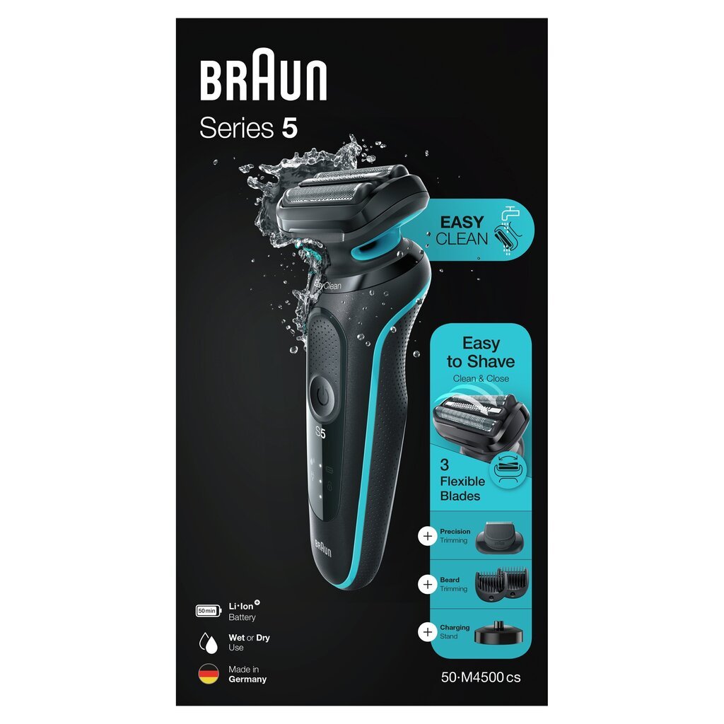 Braun Series 5 50-M4500cs hinta ja tiedot | Parranajokoneet | hobbyhall.fi