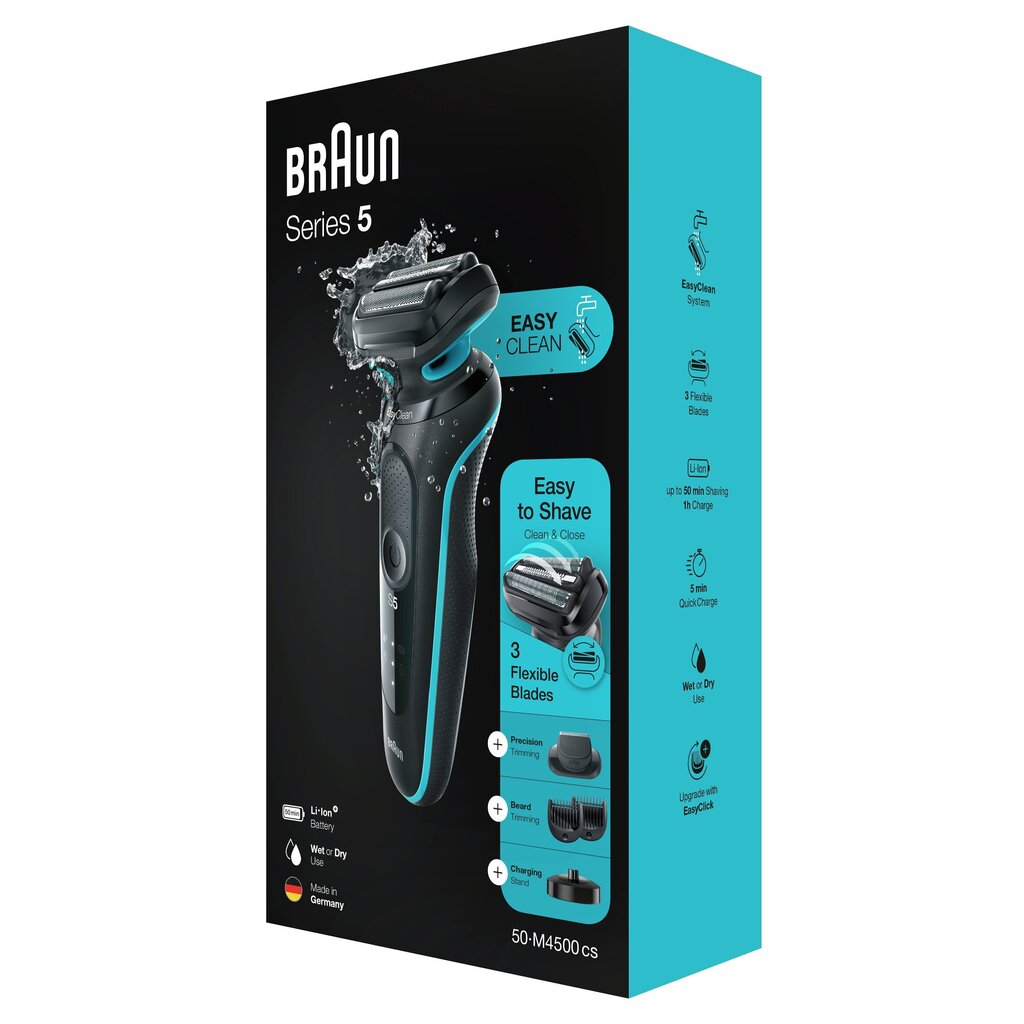 Braun Series 5 50-M4500cs hinta ja tiedot | Parranajokoneet | hobbyhall.fi