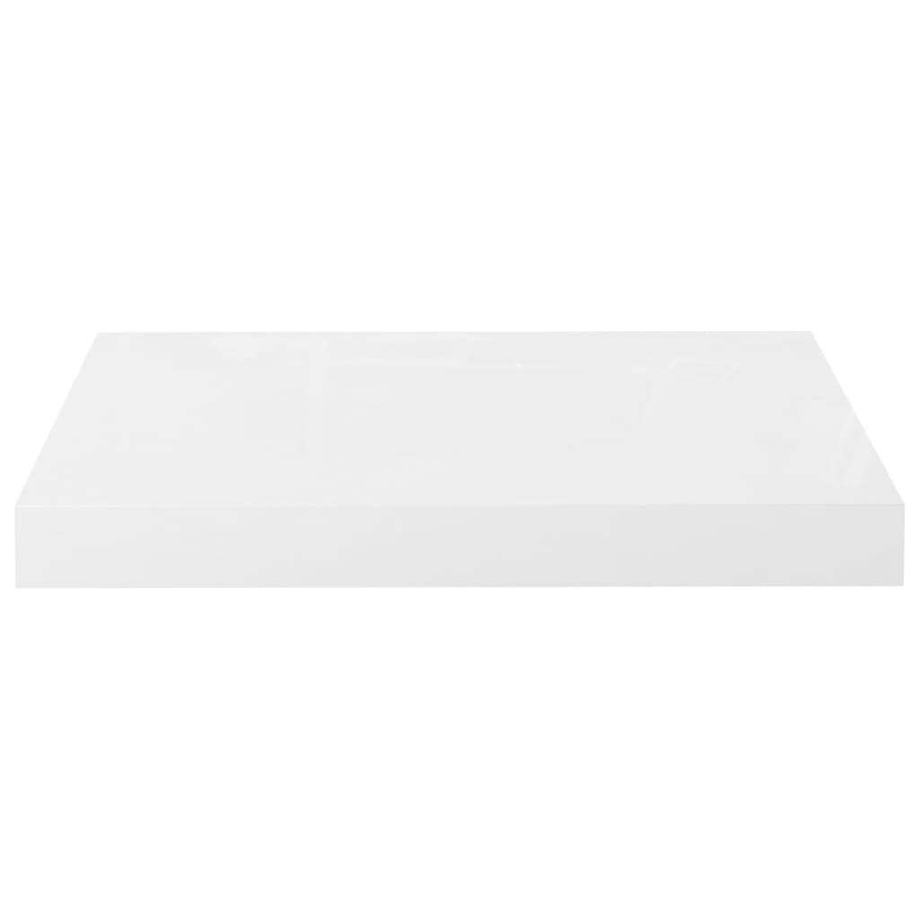 Kelluvat seinähyllyt 2 kpl korkeakiilto valk. 40x23x3,8 cm MDF hinta ja tiedot | Hyllyt | hobbyhall.fi