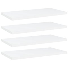 Kirjahyllytasot 4 kpl valkoinen 40x20x1,5 cm lastulevy hinta ja tiedot | Hyllyt | hobbyhall.fi