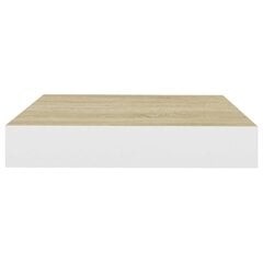 Kelluvat seinähyllyt 2 kpl tammi ja valkoinen 23x23,5x3,8cm MDF hinta ja tiedot | Hyllyt | hobbyhall.fi