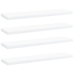 Kirjahyllytasot 4 kpl valkoinen 40x10x1,5 cm lastulevy hinta ja tiedot | Hyllyt | hobbyhall.fi