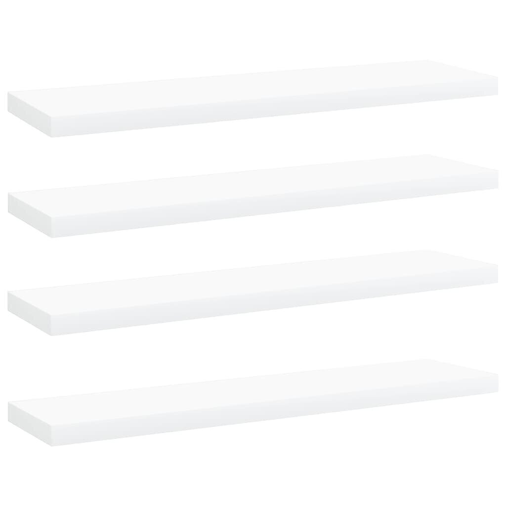 Kirjahyllytasot 4 kpl valkoinen 40x10x1,5 cm lastulevy hinta ja tiedot | Hyllyt | hobbyhall.fi