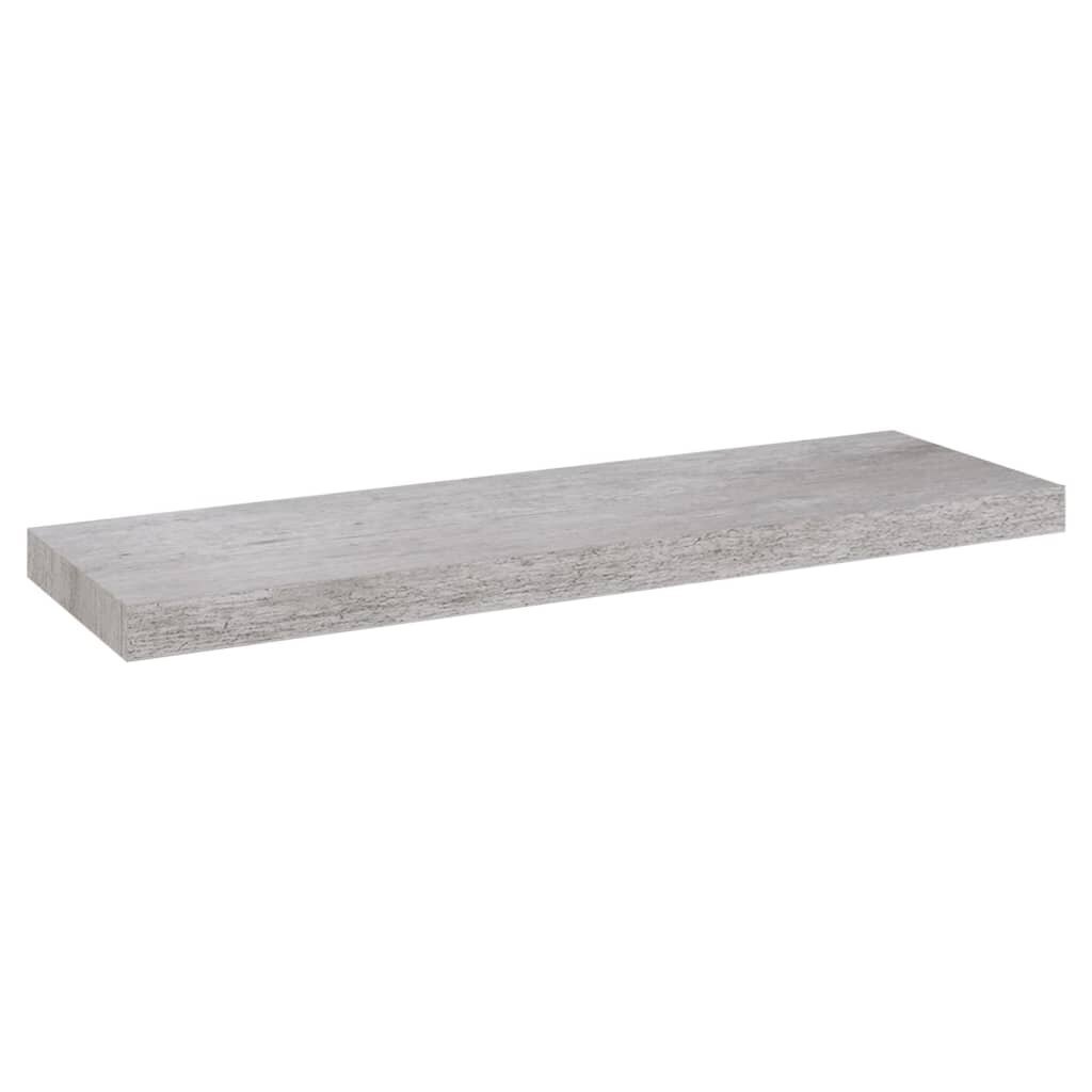 Kelluva seinähylly betoninharmaa 80x23,5x3,8 cm MDF hinta ja tiedot | Hyllyt | hobbyhall.fi