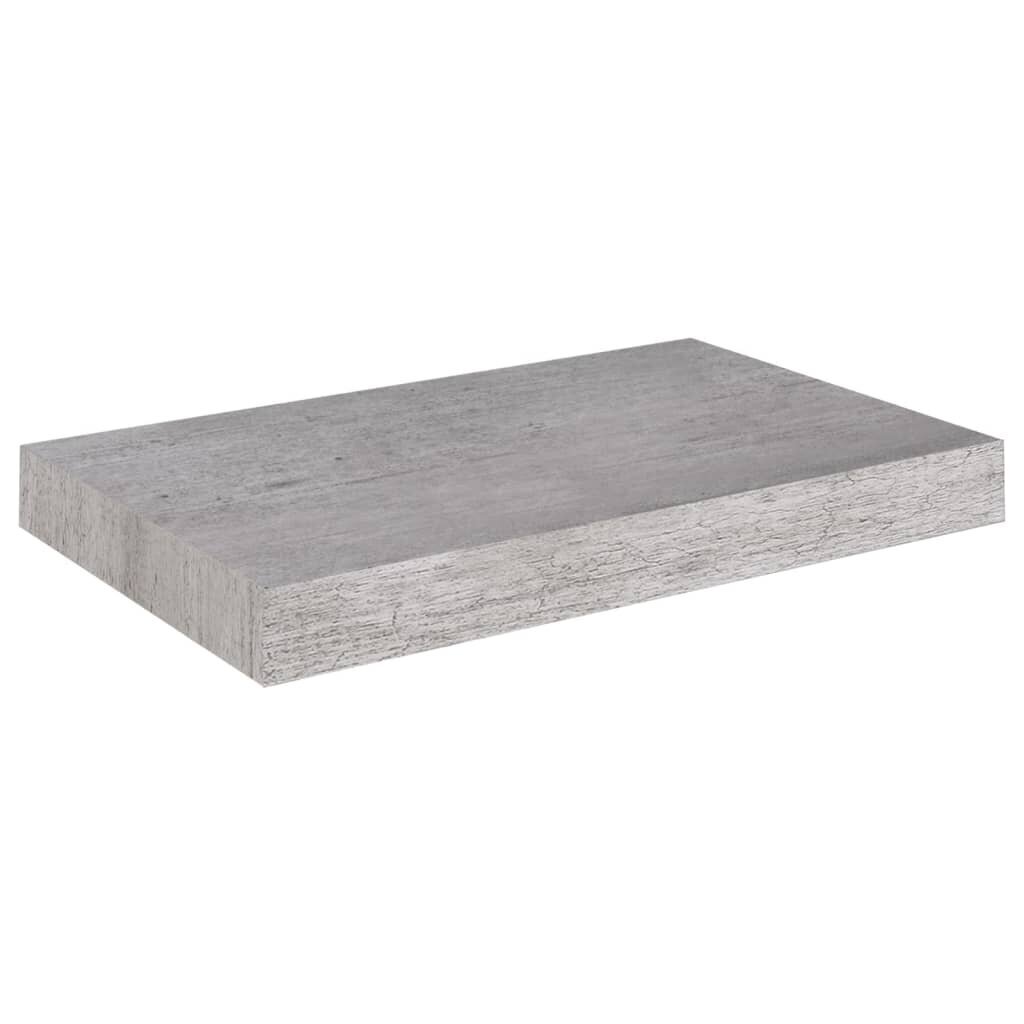 Kelluva seinähylly betoninharmaa 40x23x3,8 cm MDF hinta ja tiedot | Hyllyt | hobbyhall.fi