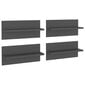 Seinähyllyt 4 kpl harmaa 40x11,5x18 cm lastulevy hinta ja tiedot | Hyllyt | hobbyhall.fi