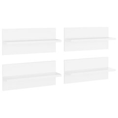 Seinähyllyt 4 kpl valkoinen 40x11,5x18 cm lastulevy hinta ja tiedot | Hyllyt | hobbyhall.fi