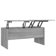Sohvapöytä harmaa Sonoma 102x50,5x46,5 cm tekninen puu hinta ja tiedot | Sohvapöydät | hobbyhall.fi