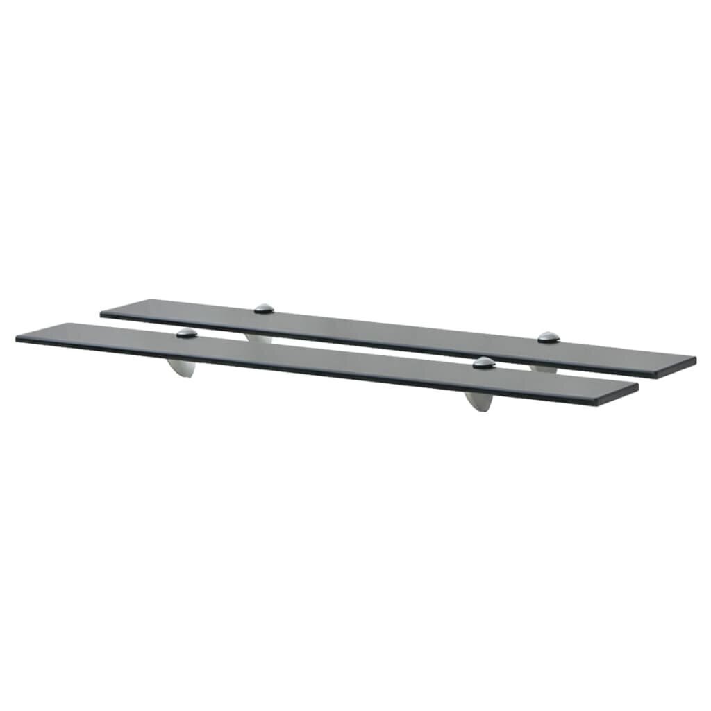 Kelluvat hyllyt 2 kpl lasi 80x20 cm 8 mm hinta ja tiedot | Hyllyt | hobbyhall.fi