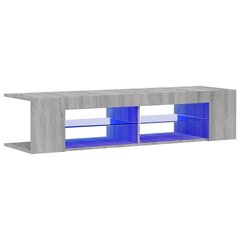 TV-taso LED-valoilla harmaa Sonoma 135x39x30 cm hinta ja tiedot | TV-tasot | hobbyhall.fi