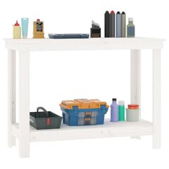 Työpenkki valkoinen 110x50x80 cm täysi mänty hinta ja tiedot | Sahat ja sirkkelit | hobbyhall.fi