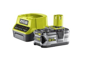 Ryobi 18 V / 5.0 Ah + laturi Li-ion+ akku (2.0 Amp/h) hinta ja tiedot | Akkuporakoneet ja ruuvinvääntimet | hobbyhall.fi