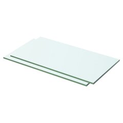 Hyllyt 2 kpl kirkas lasi 50x20 cm hinta ja tiedot | Hyllyt | hobbyhall.fi