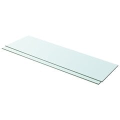 Hyllyt 2 kpl kirkas lasi 100x30 cm hinta ja tiedot | Hyllyt | hobbyhall.fi