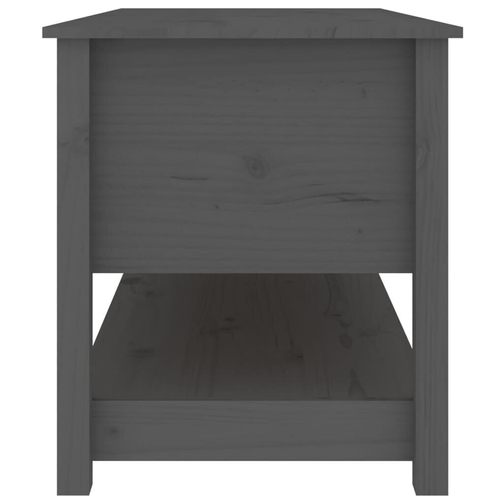 Sohvapöytä harmaa 102x49x55 cm täysi mänty hinta ja tiedot | Sohvapöydät | hobbyhall.fi