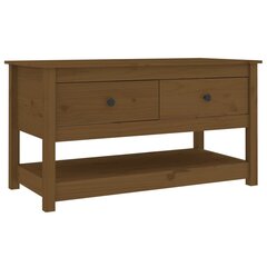 Sohvapöytä hunajanruskea 102x49x55 cm täysi mänty hinta ja tiedot | Sohvapöydät | hobbyhall.fi