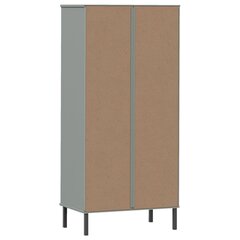 Kirjahylly 2 laatikolla harmaa 60x35x128,5 cm täyspuu OSLO hinta ja tiedot | Kaapit | hobbyhall.fi