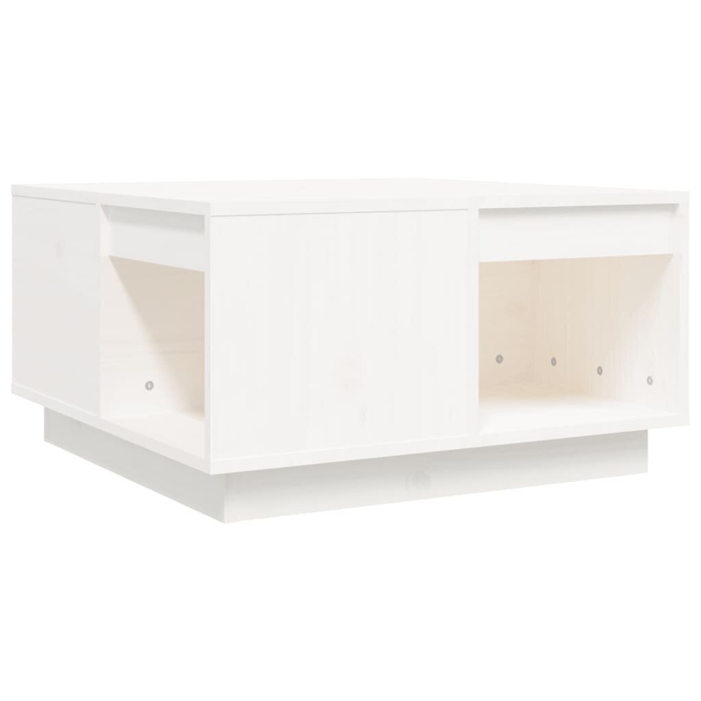 Sohvapöytä valkoinen 60x61x32,5 cm täysi mänty hinta ja tiedot | Sohvapöydät | hobbyhall.fi