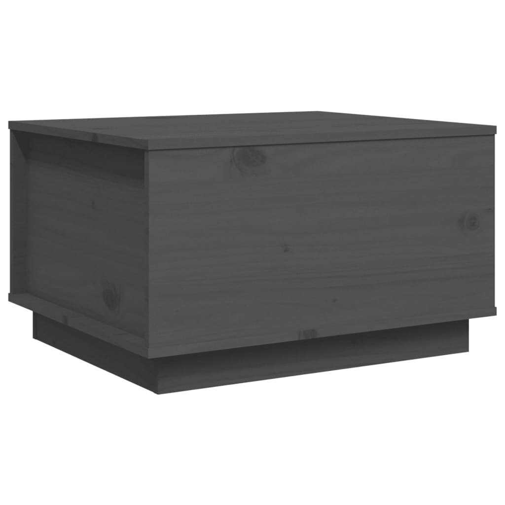 Sohvapöytä harmaa 60x50x35 cm täysi mänty hinta ja tiedot | Sohvapöydät | hobbyhall.fi