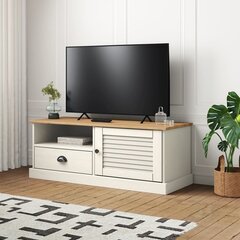 TV-taso VIGO valkoinen 106x40x40 cm täysi mänty hinta ja tiedot | TV-tasot | hobbyhall.fi