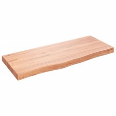 Seinähylly vaaleanruskea 100x40x(2-6) cm käsitelty täystammi hinta ja tiedot | Hyllyt | hobbyhall.fi