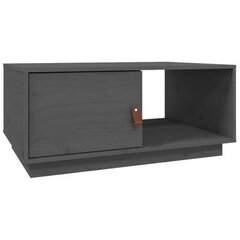 Sohvapöytä harmaa 80x50x35,5 cm täysi mänty hinta ja tiedot | Sohvapöydät | hobbyhall.fi