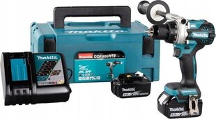 Makita DDF486RTJ Drill LXT ® 18V, 2x5.0AH + laturi hinta ja tiedot | Akkuporakoneet ja ruuvinvääntimet | hobbyhall.fi