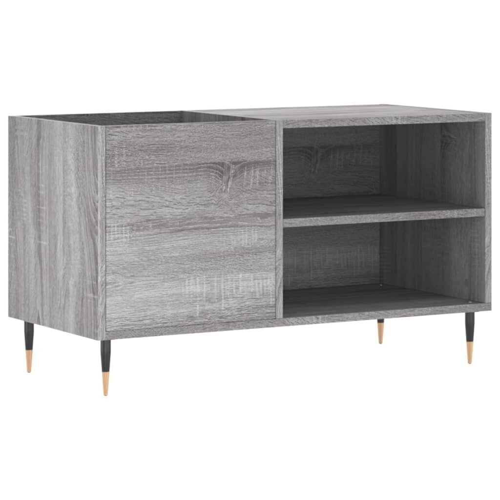 LP-levyjen säilytyskaappi harmaa Sonoma 85x38x48 cm puu hinta ja tiedot | Olohuoneen kaapit ja lipastot | hobbyhall.fi