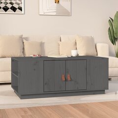 Sohvapöytä harmaa 100x50x41 cm täysi mänty hinta ja tiedot | Sohvapöydät | hobbyhall.fi
