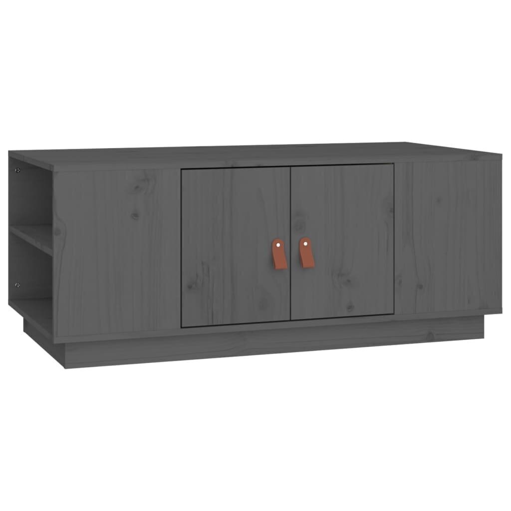 Sohvapöytä harmaa 100x50x41 cm täysi mänty hinta ja tiedot | Sohvapöydät | hobbyhall.fi