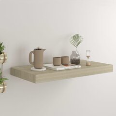 Kelluva seinähylly tammi 50x23x3,8 cm MDF hinta ja tiedot | Hyllyt | hobbyhall.fi