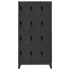 Pukukaappi antrasiitti 90x45x180 cm teräs hinta ja tiedot | Kaapit | hobbyhall.fi